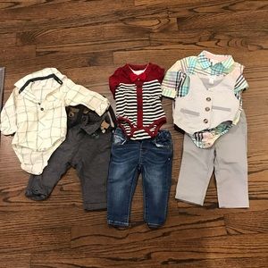 Baby boy clothes jeans tops outfits